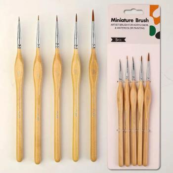New Hot Sale Sable Hair Watercolor Painting Brush Liner Detail Drawing Paint Brush Set