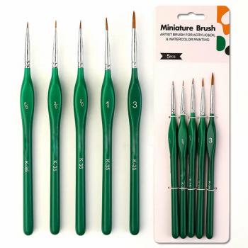 New Hot Sale Sable Hair Watercolor Painting Brush Liner Detail Drawing Paint Brush Set