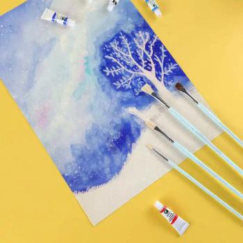 OEM Watercolor pen set water chalk painting brushes 10pcs oil brushes color birch pen animal hair brush