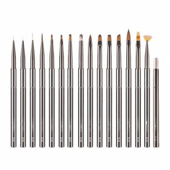 2024 Professional Acrylic Nail Art Brush Set DIY Manicure Salon Nail Extension Gel Brush Nail Art Liner Brush