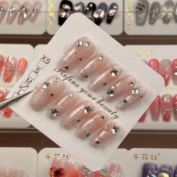 Factory Sale French Style Beautiful Fashion Design Acrylic Fake Nail Tips Elegant False Handmade Press On Nails Wholesale