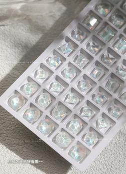 New Aurora Mocha Moonlight White Glitter Diamond Nail Art Hot Sale Love Butterfly Pointed Bottom Drill Nail Accessories