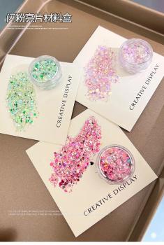 New Manicure Ultra-thin Laser Sequins Glitter Material Blast Gradient Mixed Manicure Jewelry Wholesale