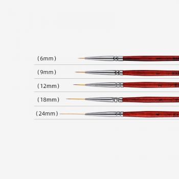 Brown wood pole nail liner Brush 5mm7mm9mm11mm customizable length Nail salon Manicurist only brush