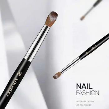 Custom Logo Nail Brush 100% Pure Kolinsky Crimped Nail Kolinsky Acrylic Wood Handle Nail Brush for Beauty Salon From China