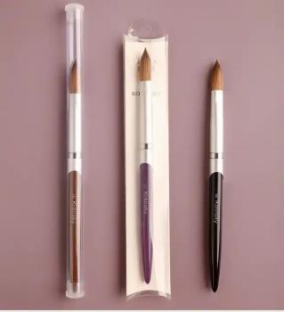 New 100% Real Kolinsky Art Nail Brush Handmade Professional Manicure Acrylic Application Pure Kolinsky Nail Brushes