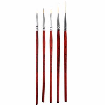 Brown wood pole nail liner Brush 5mm7mm9mm11mm customizable length Nail salon Manicurist only brush