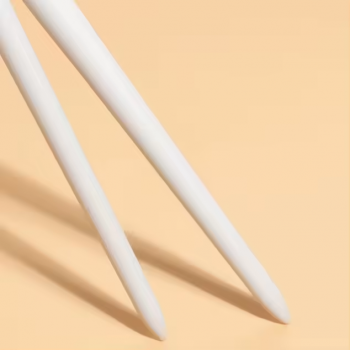 Hot Sale Private Label Vegan Synthetic Hair Sickle Angled Flat Top Eyebrow Eyeliner Single Makeup Brush Set