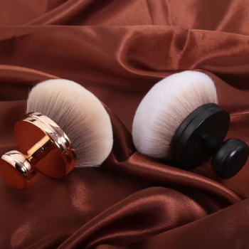 Rose Gold Soft Synthetic Hair Large Mushroom Luxury Puff Body Brush Custom Logo Makeup Bronzer Brush For Body Application
