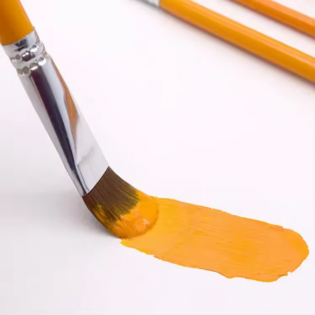 Wolf Hair Gouache Brushes Full Set Wholesale Long Yellow Rod Watercolor Acrylic Gouache Painting Brushes For Beginners