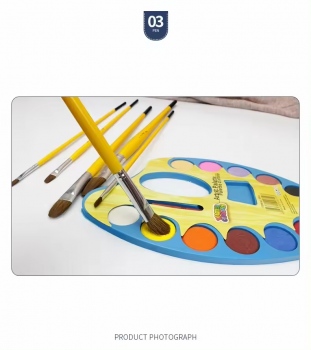 Wolf Hair Gouache Brushes Full Set Wholesale Long Yellow Rod Watercolor Acrylic Gouache Painting Brushes For Beginners