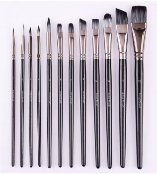 12pcs Multifunctional Shaped Brush Set Acrylic Art Painting Brush Set Wholesale