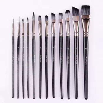 12pcs Multifunctional Shaped Brush Set Acrylic Art Painting Brush Set Wholesale