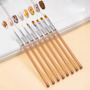 8Pcs nail art pen Manicure painting brush Nail drawing pen