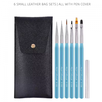 Custom Logo Gel Nail Art Brushes liner 7mm-20mm Supplies Manufacturer flat fan Acrylic resin brush handle ombre brush