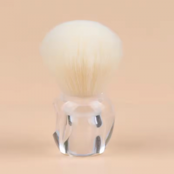 Crystal Mushroom Transparent Round Hair Nail Dust Cleaning Powder Brush Nail Art Brush