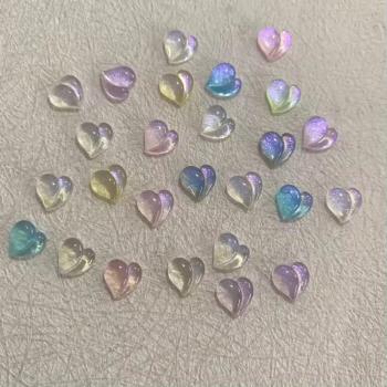 New Product Resin 3D Nail Charms In Bulk Kawaii Heart Nail Art Decorations Pink Charms Accessories Wholesale