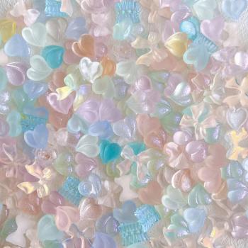 New Product Resin 3D Nail Charms In Bulk Kawaii Heart Nail Art Decorations Pink Charms Accessories Wholesale